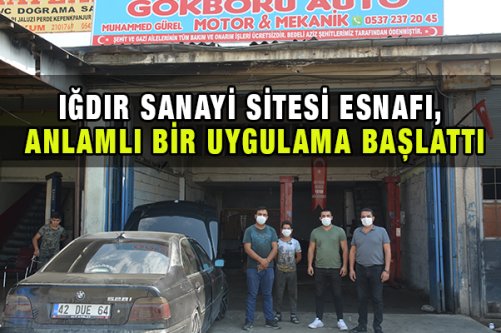 Iğdır Sanayi Sitesi Esnafı, Anlamlı Bir Uygulama Başlattı.