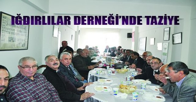 Iğdırlılar Derneği'nde taziye