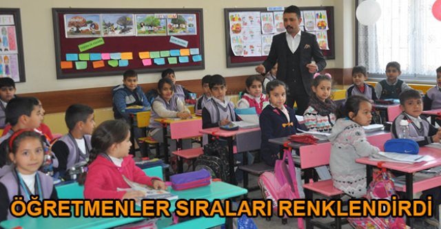 Öğretmenler Sıraları Renklendirdi