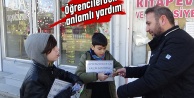 IĞDIRDA İKİ ÖĞRENCİ DEPREMZEDELER İÇİN KALEM SATTI