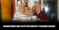 Seyfettin ayakyaya teşekkür belgesi