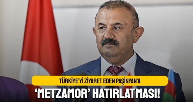 Türkiye'yi ziyaret eden Paşinyan'a Metzamor hatırlatması